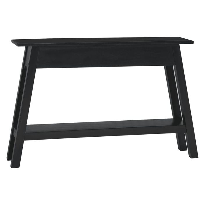 Table console noir 110x30x75 cm bois massif d'acajou - Photo n°4