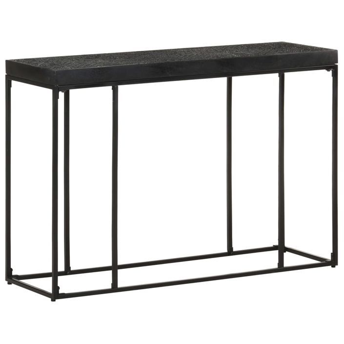 Table console Noir 110x35x76 cm Bois d'acacia et de manguier - Photo n°7