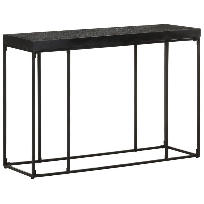 Table console Noir 110x35x76 cm Bois d'acacia et de manguier - Photo n°8