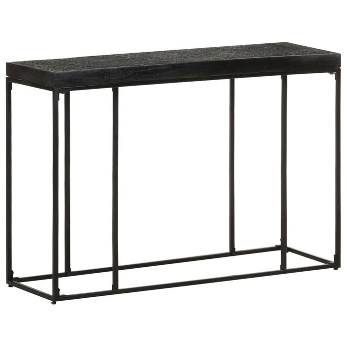 Table console Noir 110x35x76 cm Bois d'acacia et de manguier - Photo n°9