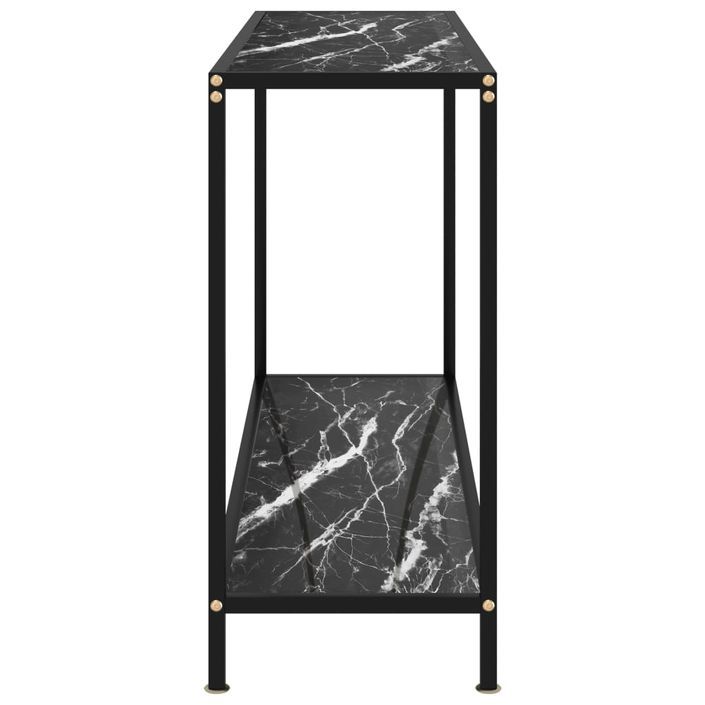 Table console Noir 120x35x75 cm Verre trempé 2 - Photo n°3