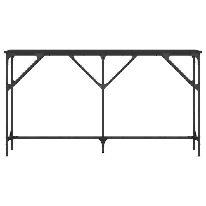 Table console noir 140x23x75 cm bois d'ingénierie - Photo n°4
