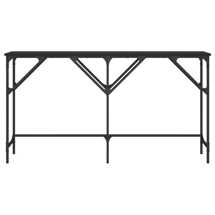 Table console noir 140x29x75 cm bois d'ingénierie - Photo n°4