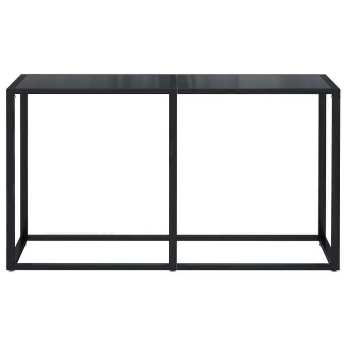 Table console Noir 140x35x75,5 cm Verre trempé - Photo n°3