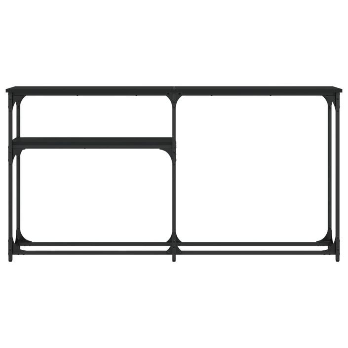Table console noir 145x22,5x75 cm bois d'ingénierie - Photo n°4