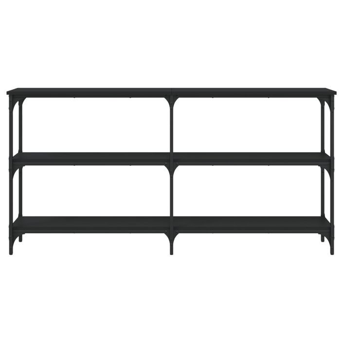 Table console noir 150x29x75 cm bois d'ingénierie - Photo n°4