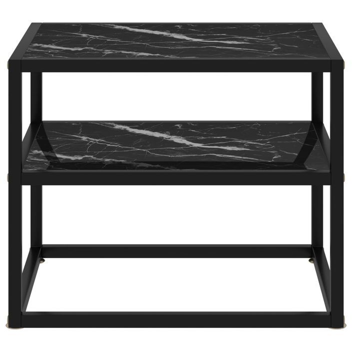 Table console Noir 50x40x40 cm Verre trempé - Photo n°2