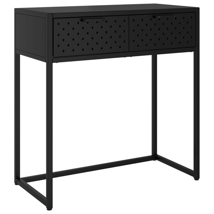 Table console Noir 72x35x75 cm Acier - Photo n°1