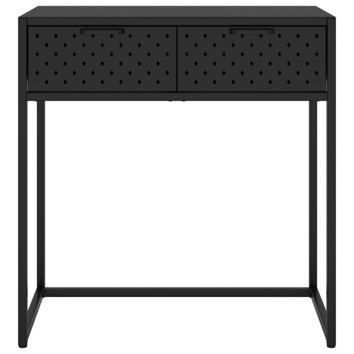 Table console Noir 72x35x75 cm Acier - Photo n°3