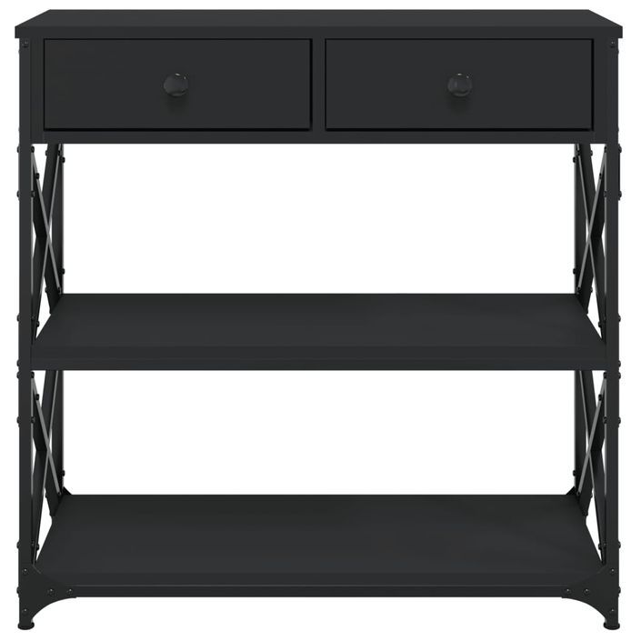 Table console noir 75x28x75 cm bois d'ingénierie - Photo n°6