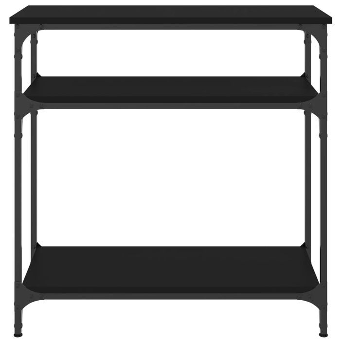 Table console noir 75x29x75 cm bois d'ingénierie - Photo n°4