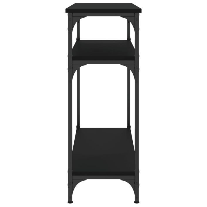 Table console noir 75x29x75 cm bois d'ingénierie - Photo n°5