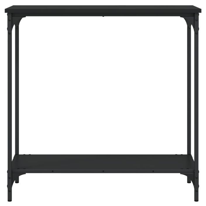 Table console noir 75x30,5x75 cm bois d'ingénierie - Photo n°4