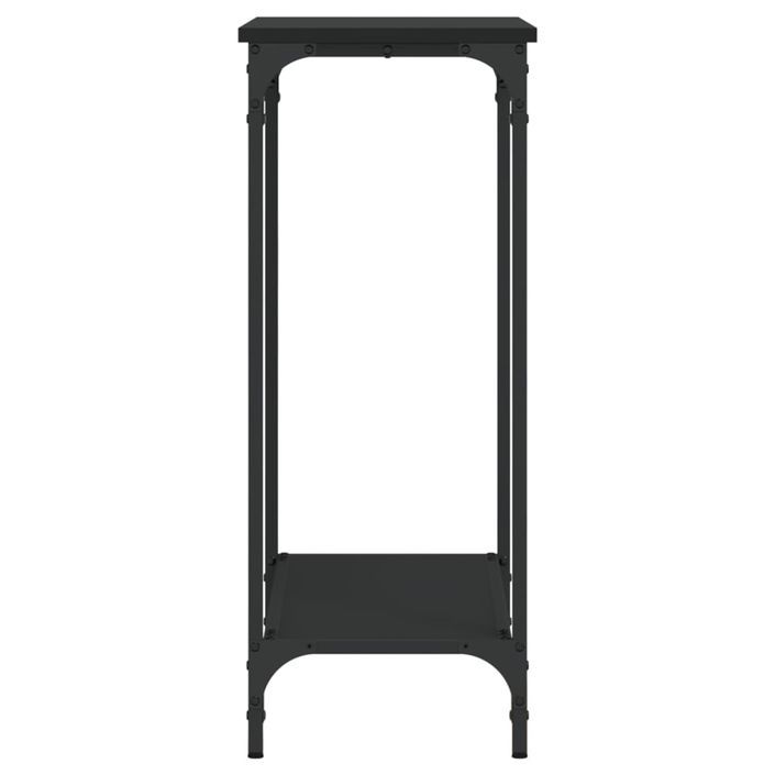 Table console noir 75x30,5x75 cm bois d'ingénierie - Photo n°5