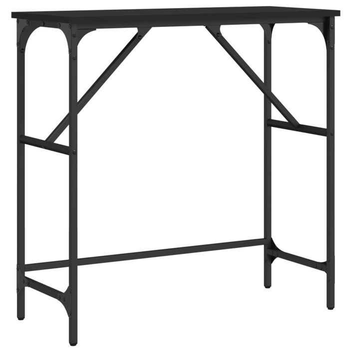 Table console noir 75x32x75 cm bois d'ingénierie - Photo n°1
