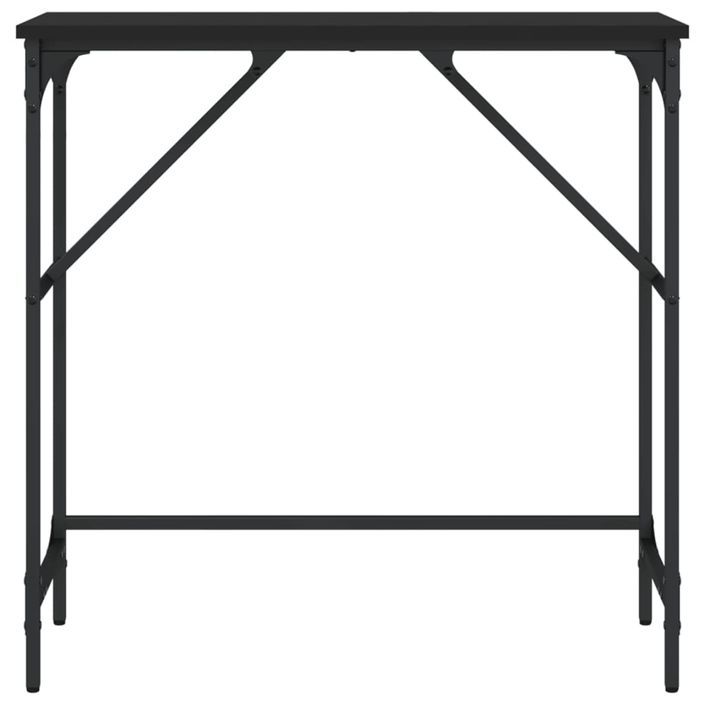 Table console noir 75x32x75 cm bois d'ingénierie - Photo n°4