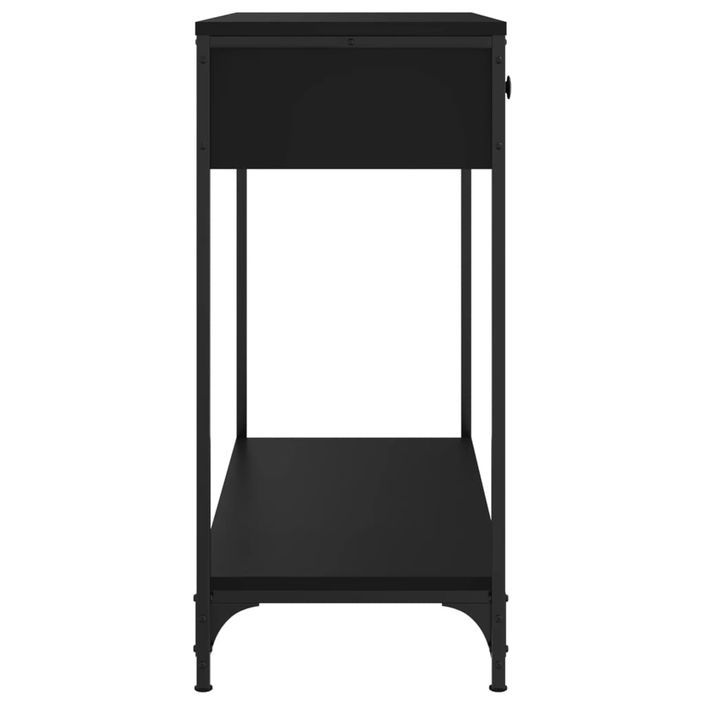 Table console noir 75x34,5x75 cm bois d'ingénierie - Photo n°7