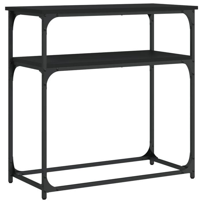 Table console noir 75x35,5x75 cm bois d'ingénierie - Photo n°1