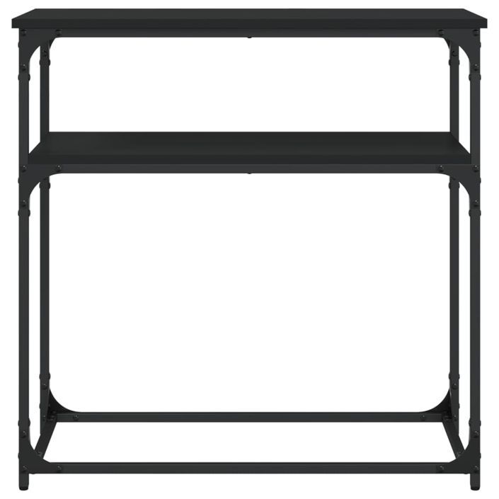 Table console noir 75x35,5x75 cm bois d'ingénierie - Photo n°4