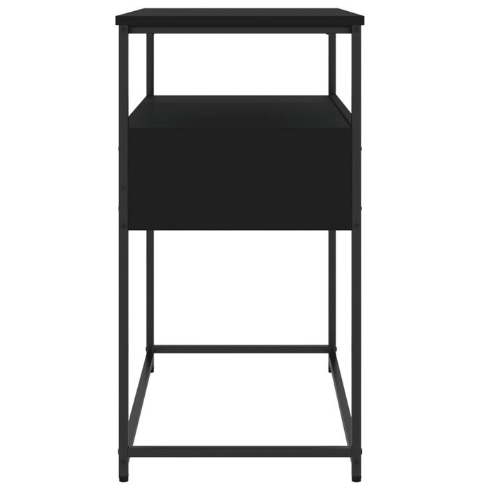 Table console noir 75x40x75 cm bois d'ingénierie - Photo n°7