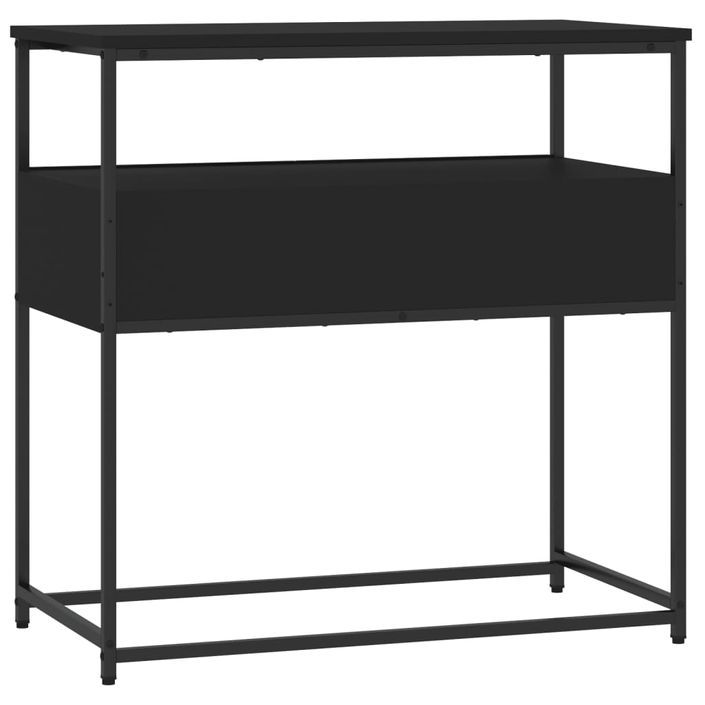 Table console noir 75x40x75 cm bois d'ingénierie - Photo n°8