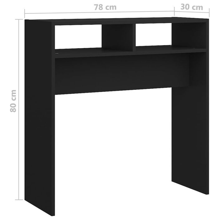 Table console Noir 78x30x80 cm - Photo n°7