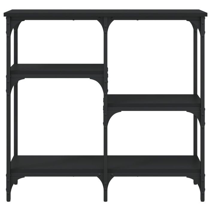 Table console noir 80x29x75 cm bois d'ingénierie - Photo n°4