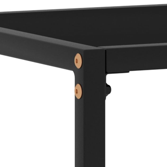 Table console Noir 80x35x75 cm Verre trempé 3 - Photo n°5