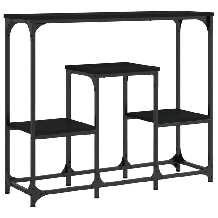 Table console noir 89,5x28x76 cm bois d'ingénierie - Photo n°1