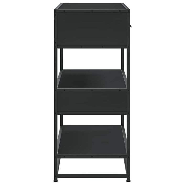 Table console noir 90x35x80 cm bois d'ingénierie - Photo n°6