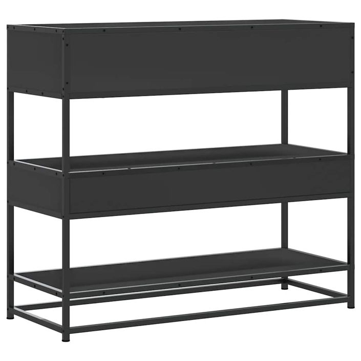 Table console noir 90x35x80 cm bois d'ingénierie - Photo n°7