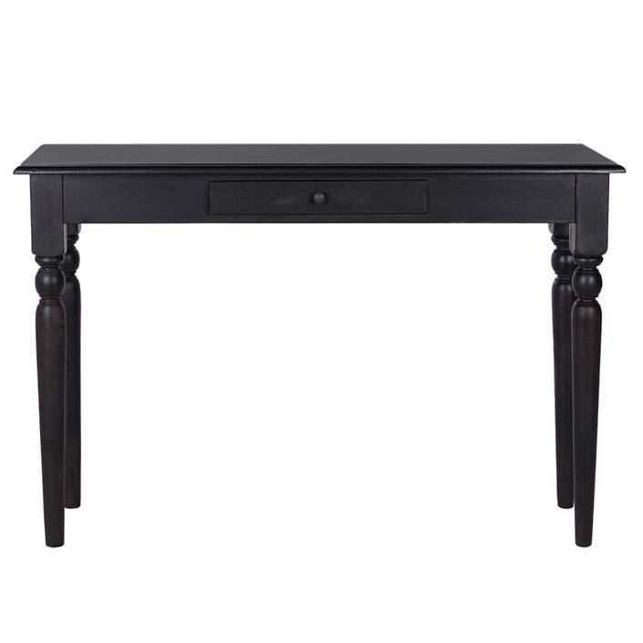 Table console Noir clair 110x30x75 cm Bois d'acajou massif - Photo n°2