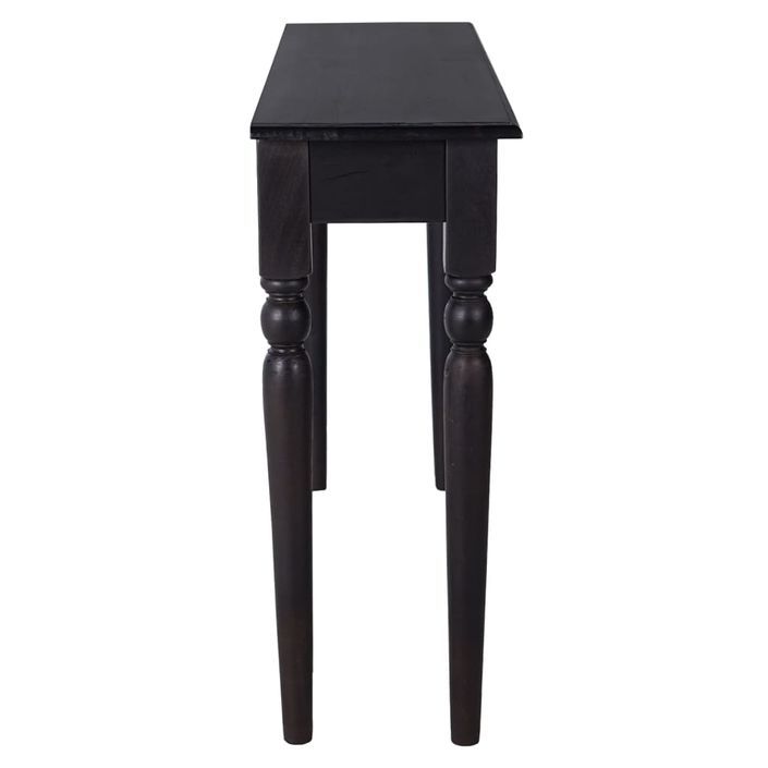 Table console Noir clair 110x30x75 cm Bois d'acajou massif - Photo n°3