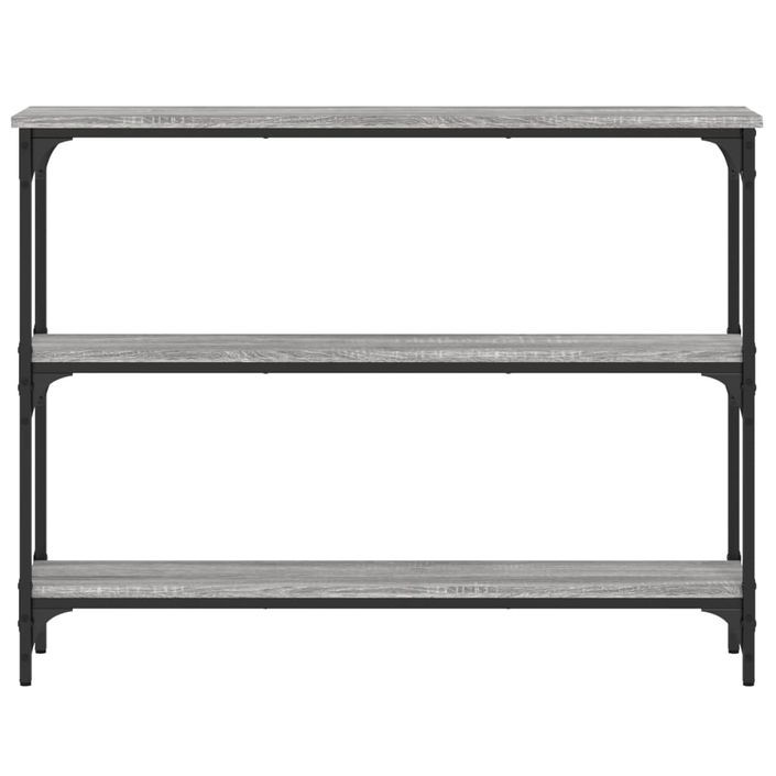 Table console sonoma gris 100x22,5x75 cm bois d'ingénierie - Photo n°4