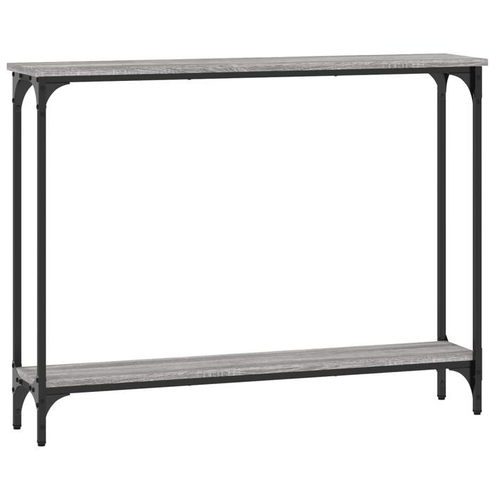 Table console sonoma gris 100x22,5x75 cm bois d'ingénierie - Photo n°6