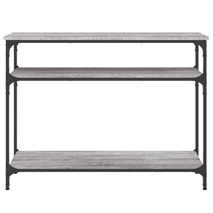 Table console sonoma gris 100x29x75 cm bois d'ingénierie - Photo n°4