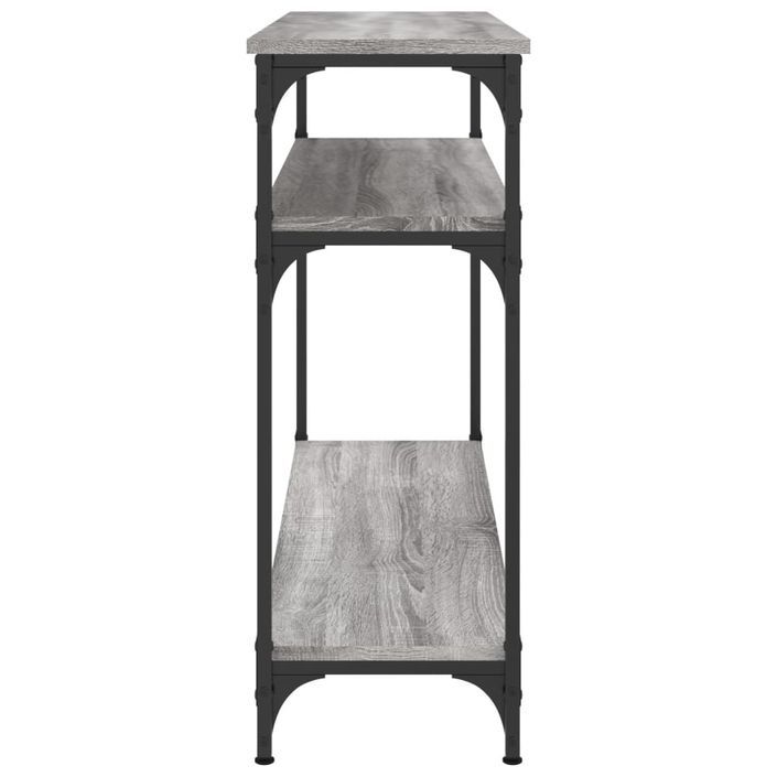 Table console sonoma gris 100x29x75 cm bois d'ingénierie - Photo n°5