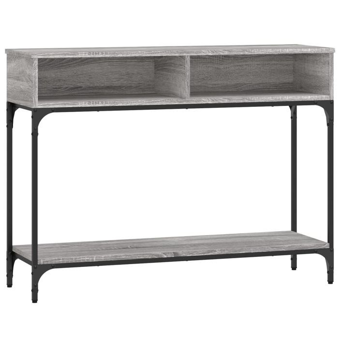 Table console sonoma gris 100x30,5x75 cm bois d'ingénierie - Photo n°1