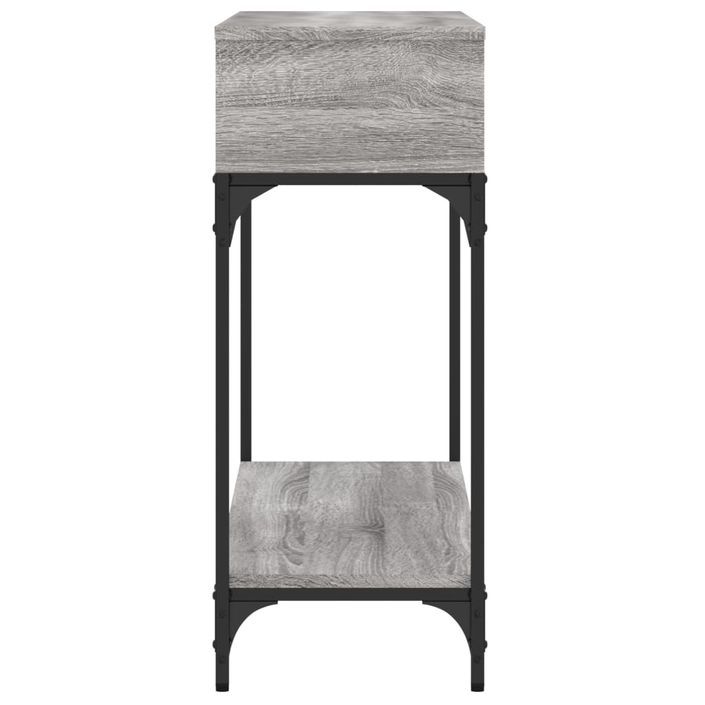 Table console sonoma gris 100x30,5x75 cm bois d'ingénierie - Photo n°4