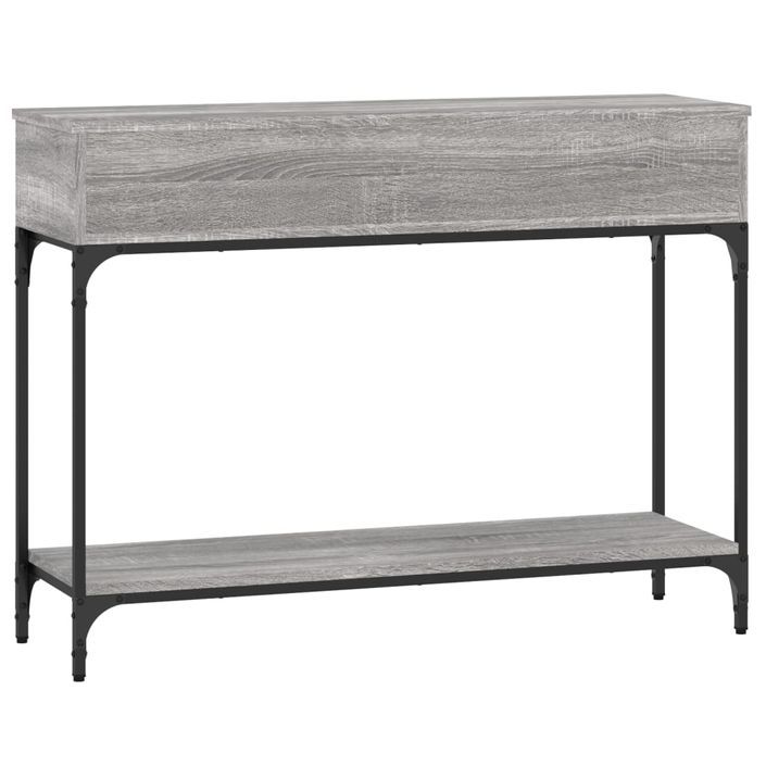 Table console sonoma gris 100x30,5x75 cm bois d'ingénierie - Photo n°6