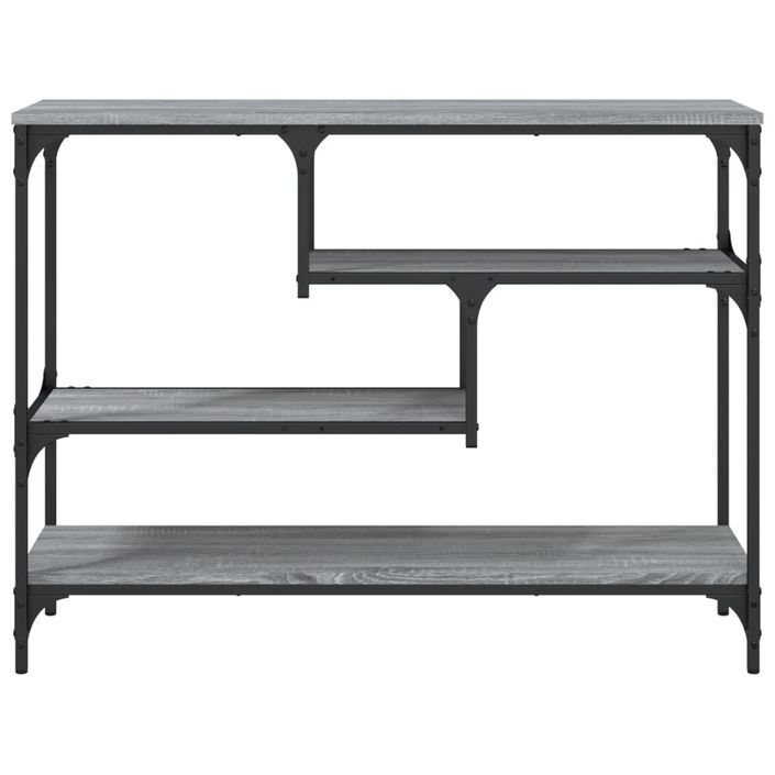 Table console sonoma gris 100x30x75 cm bois d'ingénierie - Photo n°5