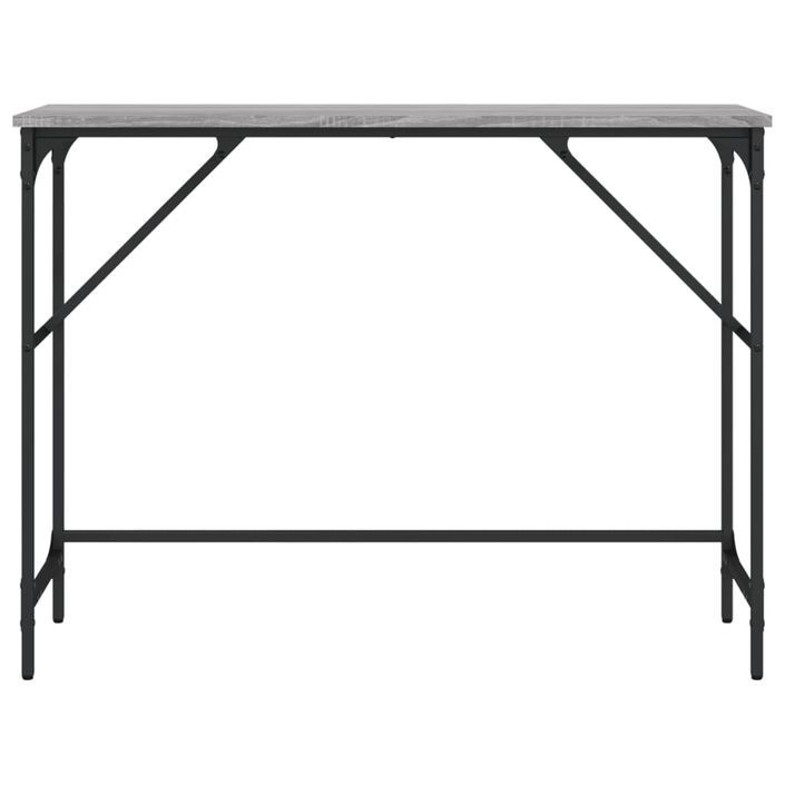 Table console sonoma gris 100x32x75 cm bois d'ingénierie - Photo n°4