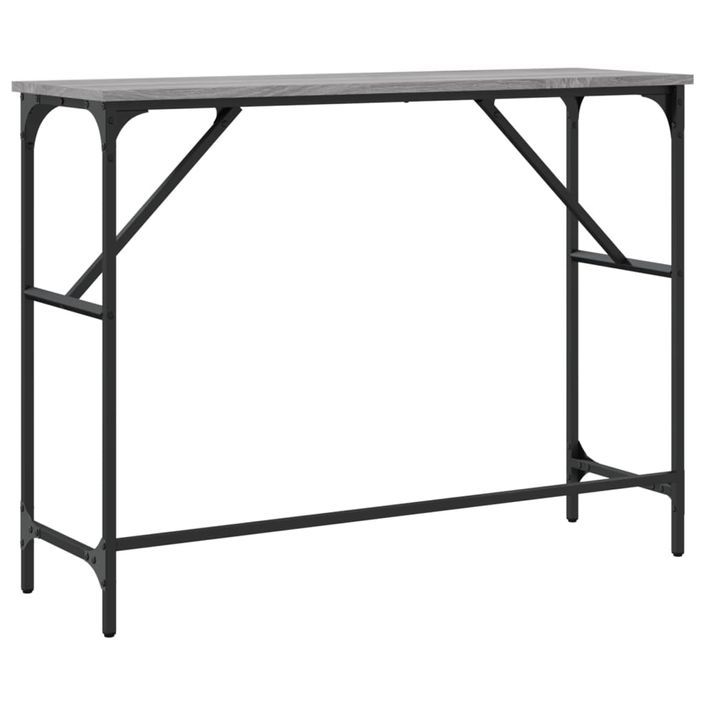 Table console sonoma gris 100x32x75 cm bois d'ingénierie - Photo n°6