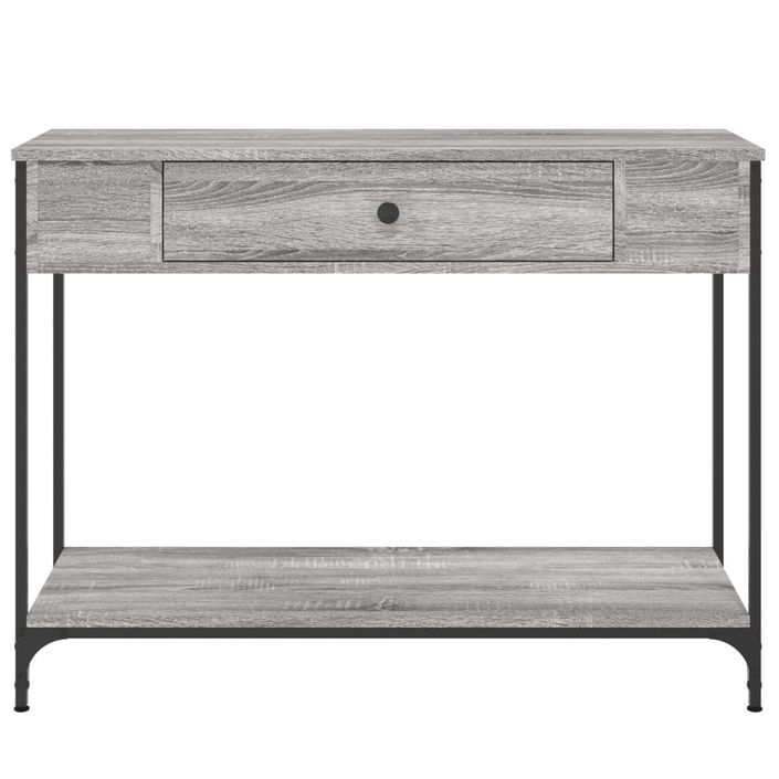 Table console sonoma gris 100x34,5x75 cm bois d'ingénierie - Photo n°6