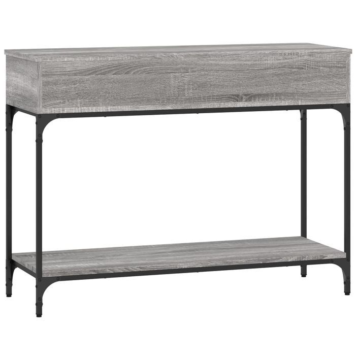 Table console sonoma gris 100x34,5x75 cm bois d'ingénierie - Photo n°7