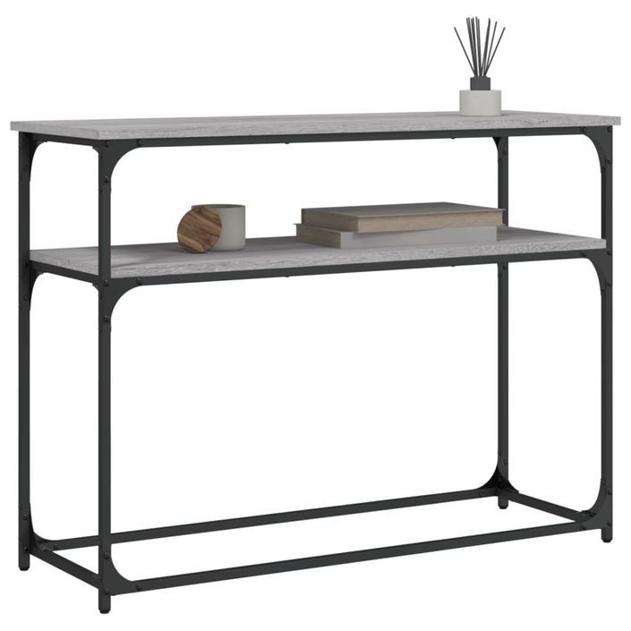 Table console sonoma gris 100x35,5x75 cm bois d'ingénierie - Photo n°3
