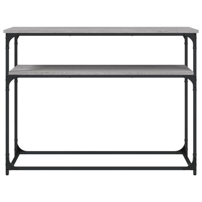 Table console sonoma gris 100x35,5x75 cm bois d'ingénierie - Photo n°4