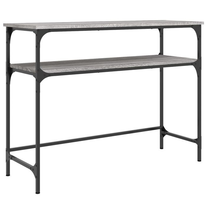 Table console sonoma gris 100x35,5x75 cm bois d'ingénierie - Photo n°1