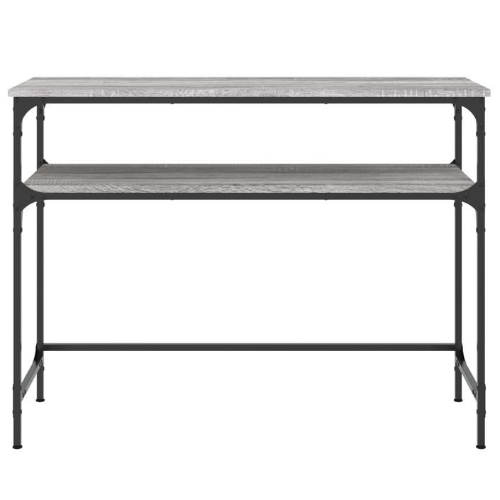 Table console sonoma gris 100x35,5x75 cm bois d'ingénierie - Photo n°4