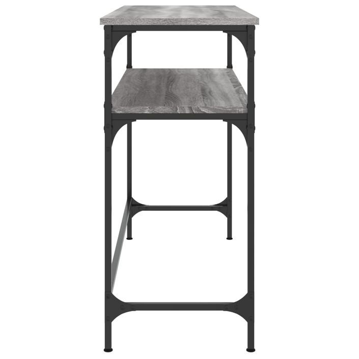 Table console sonoma gris 100x35,5x75 cm bois d'ingénierie - Photo n°5